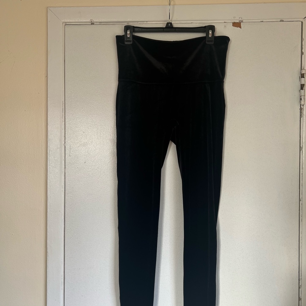 SPANX Black Velour Shaping Leggings Size 1X